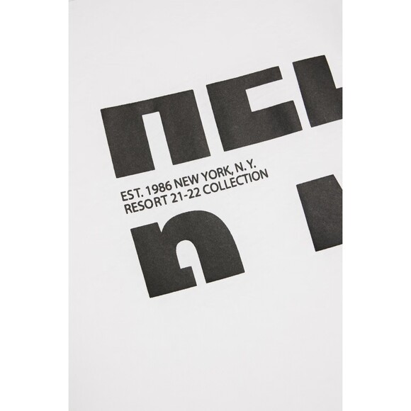 Helmut Lang Printed Logo T-Shirt White Cotton Jersey XL Free Shipping Included - Picture 2 of 4